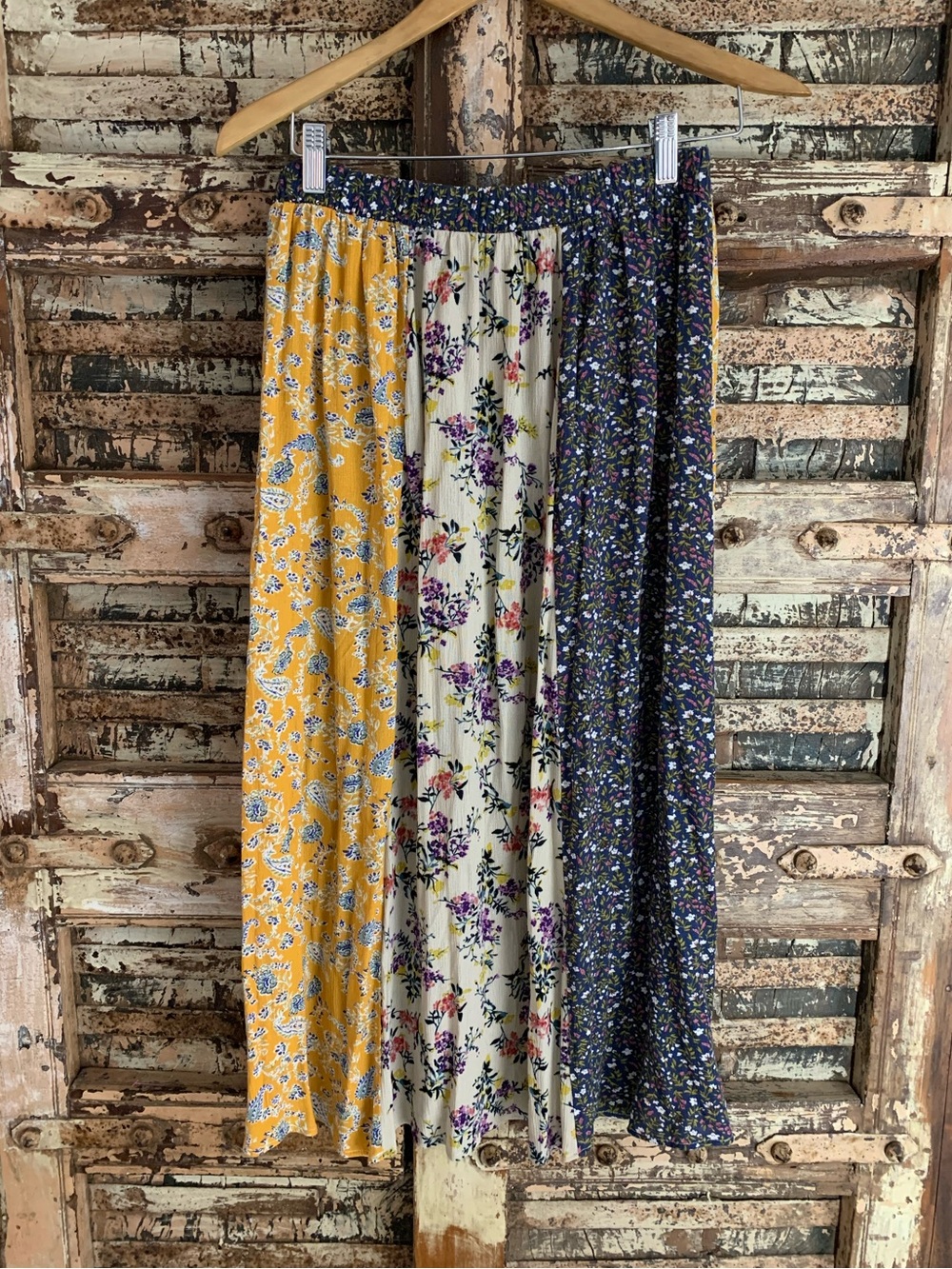 NATURAL LIFE Valentina Floral Boho Maxi Midi Skirt, Patchwork Paisley Prairie, S - Picture 4 of 10